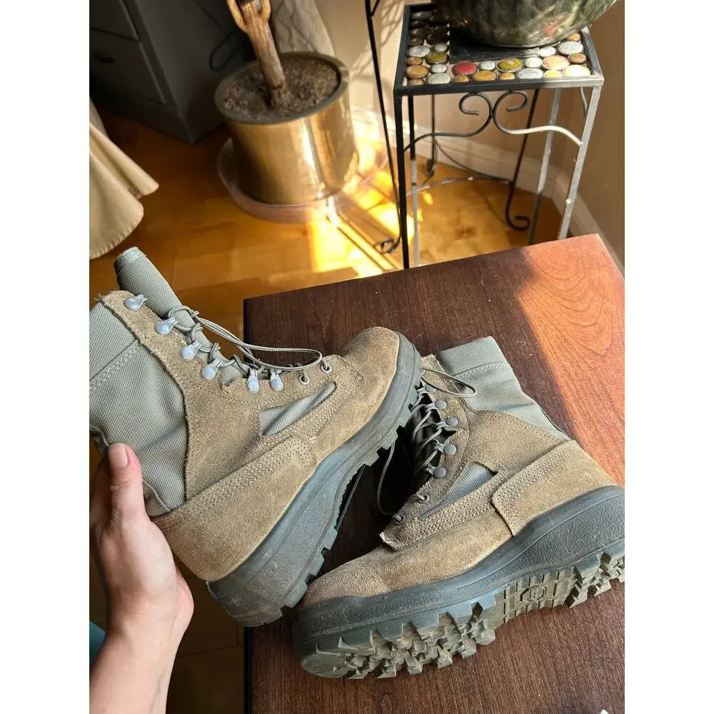 Belleville AFTW Air Force combat boots sage green suede men’s size 8